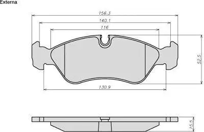 Brake Pad Set, disc brake (8000)