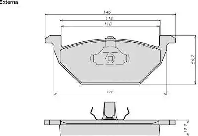 Brake Pad Set, disc brake (8014)