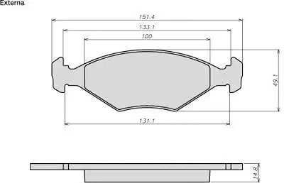 Brake Pad Set, disc brake (8012)