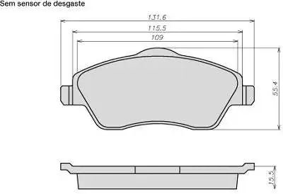 Brake Pad Set, disc brake (8008)