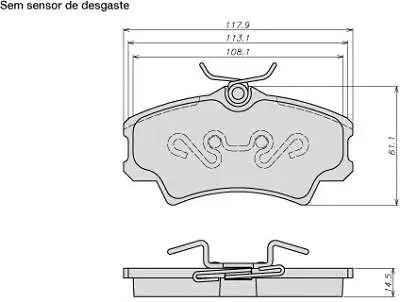 Brake Pad Set, disc brake (8015)