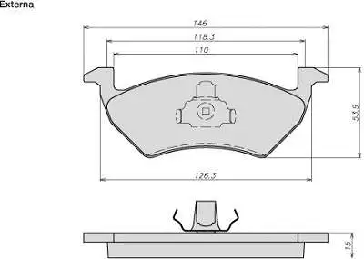 Brake Pad Set, disc brake (8019)