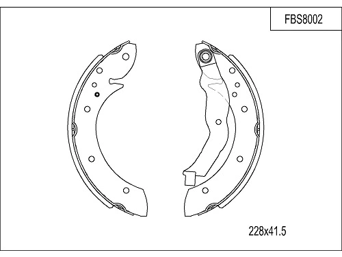 Brake Shoe Set (FBS8002)