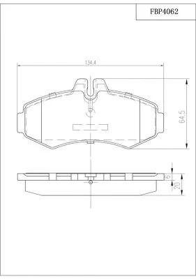 Brake Pad Set, disc brake (FBP4062)