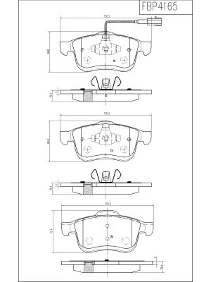 Brake Pad Set, disc brake (FBP4165)