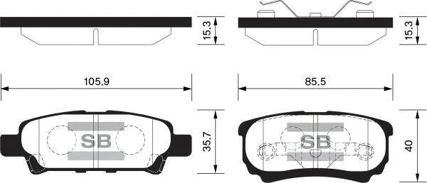 Brake Pad Set, disc brake (FBP2111)