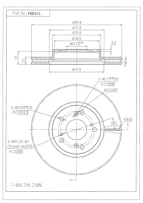 Brake Disc (FBD413)