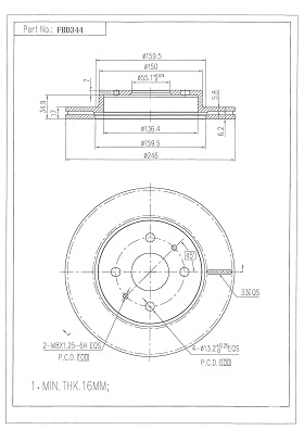 Brake Disc (FBD344)