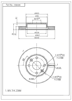Brake Disc (FBD408)