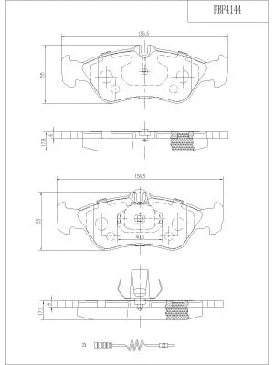 Brake Pad Set, disc brake (FBP4144)