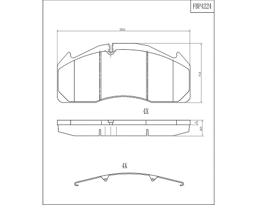 Brake Pad Set, disc brake (FBP4224)