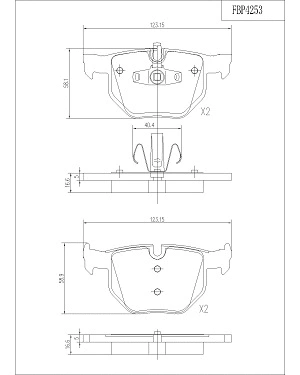 Brake Pad Set, disc brake (FBP4253)