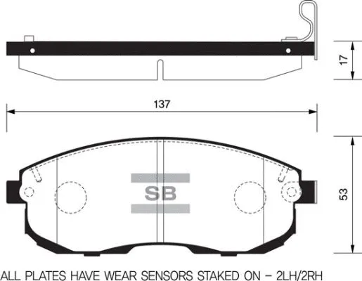 Brake Pad Set, disc brake (FBP1107-FA)