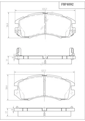 Brake Pad Set, disc brake (FBP4092)