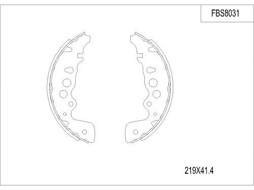 Brake Shoe Set (FBS8031)