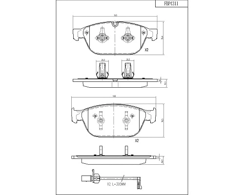 Brake Pad Set, disc brake (FBP4311)