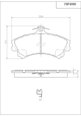 Brake Pad Set, disc brake (FBP4090)