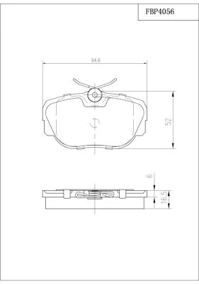 Brake Pad Set, disc brake (FBP4056)