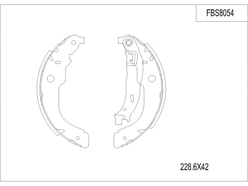 Brake Shoe Set (FBS8054)
