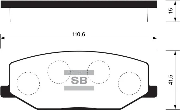 Brake Pad Set, disc brake (FBP1540)