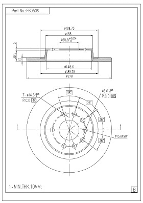 Brake Disc (FBD506)