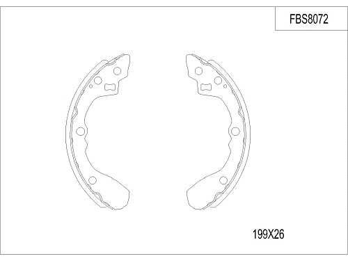 Brake Shoe Set (FBS8072)