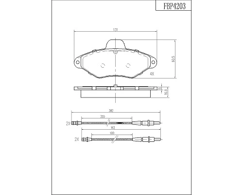 Brake Pad Set, disc brake (FBP4203)