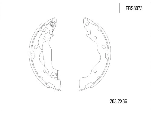 Brake Shoe Set (FBS8073)