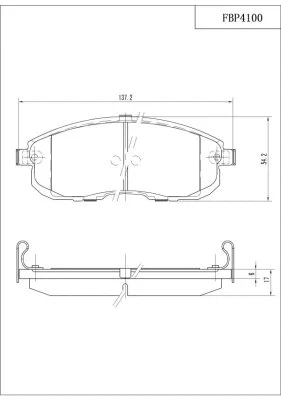 Brake Pad Set, disc brake (FBP4100)