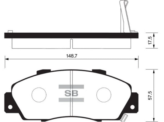 Brake Pad Set, disc brake (FBP1076-F)