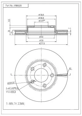 Brake Disc (FBD225)