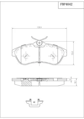 Brake Pad Set, disc brake (FBP4042)