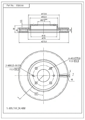 Brake Disc (FBD346)