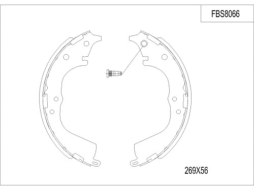 Brake Shoe Set (FBS8066)