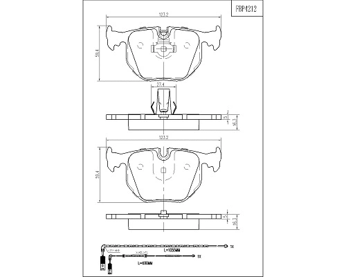 Brake Pad Set, disc brake (FBP4212)