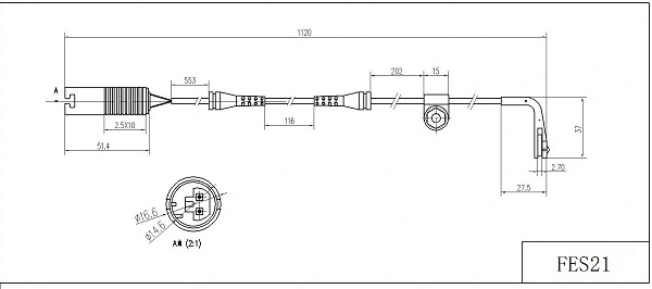 Warning Contact, brake pad wear (FES21)