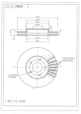 Brake Disc (FBD296)