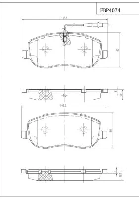 Brake Pad Set, disc brake (FBP4074)