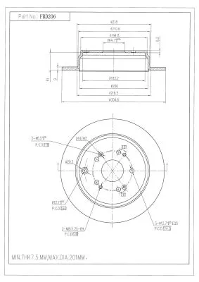 Brake Disc (FBD206)
