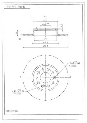 Brake Disc (FBD347)