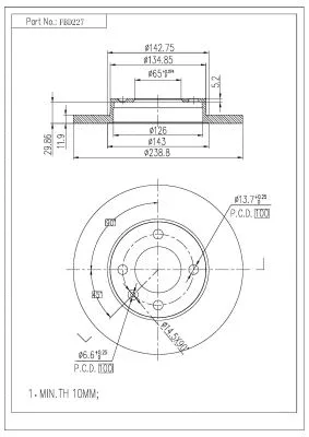 Brake Disc (FBD227)