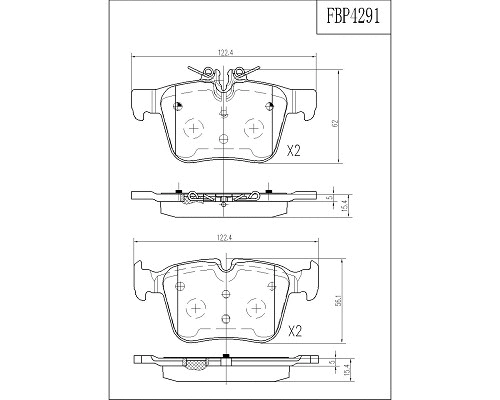 Brake Pad Set, disc brake (FBP4291)