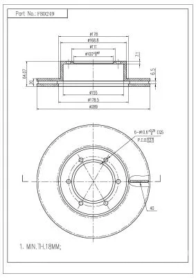 Brake Disc (FBD249)