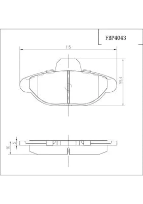 Brake Pad Set, disc brake (FBP4043)
