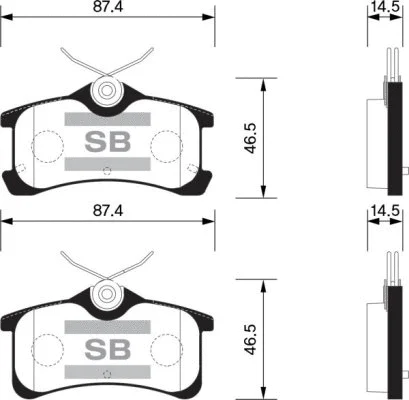 Brake Pad Set, disc brake (FBP1575)