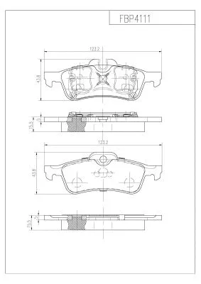 Brake Pad Set, disc brake (FBP4111)