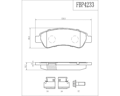 Brake Pad Set, disc brake (FBP4233)