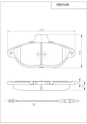 Brake Pad Set, disc brake (FBP4109)
