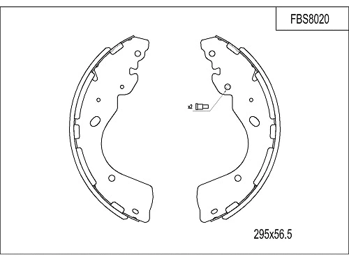 Brake Shoe Set (FBS8020)