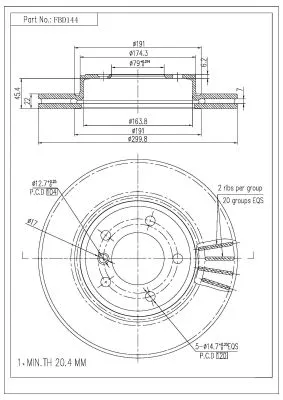 Brake Disc (FBD144)